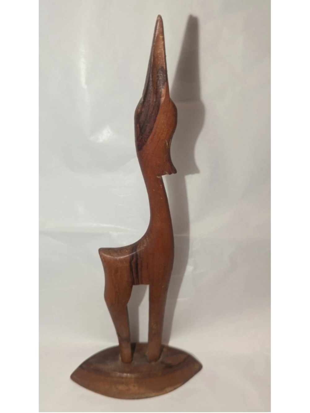 Carved Wood Deer Sculpture Antique Folk Art